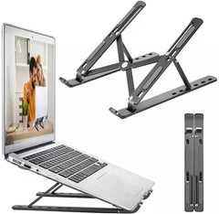 Adjustable Laptop Stand, Portable Aluminium Laptop Riser Laptop Holder for Desk, Foldable Ventilated Cooling Computer Support Stand for Apple MacBook Pro/Air, HP, Sony, Dell, Notebook Stand and more.