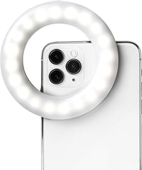 LITTIL Selfie One - Ring Light for Phone, iPhone, Android or Laptop | 3 Adjustable Light Modes | Rechargeable Batteries | Clip On Design | Perfect for Beauty, Influencers, Creators